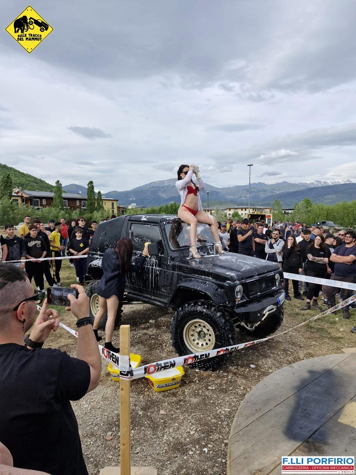 Un momento dello show durante un evento Mammut